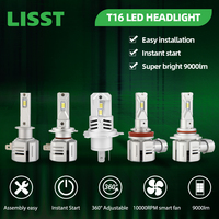 Ampoules de phare LED H7 personnalisées, réglables à 360 degrés, 9000Lm, 90 Watts, adaptées aux voitures, motos et camions