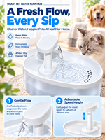 Fontaine à eau pour animaux de compagnie écologique avec système de filtration de sécurité 3,5 L pour chiens et chats, facile à nettoyer