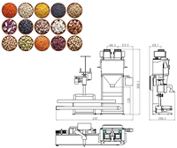 Báscula Electrónica para Empacar Alimentos Ewinall DCS-50FB3, Acero Inoxidable SS304, 5-50 kg, Pulida, Sin Ángulos Muertos, para Bolsas Verticales, Arroz y Azúcar