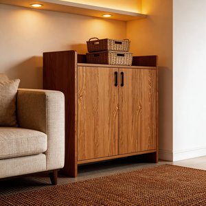 Moderno Zapatero <span class=keywords><strong>de</strong></span> Madera Blanco Convertible, Organizador <span class=keywords><strong>de</strong></span> Almacenamiento para Entrada, Mueble para Sala <span class=keywords><strong>de</strong></span> Estar - Product Image 2