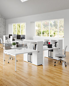 Muebles de oficina modernos y profesionales, estaciones de trabajo de madera para 1-3 personas. - Product Image 6