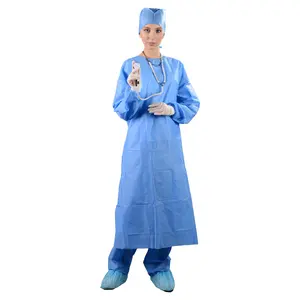 SMS non woven isolation gown disposable cpe isolation gown disposable dressing gown for hospital medical use