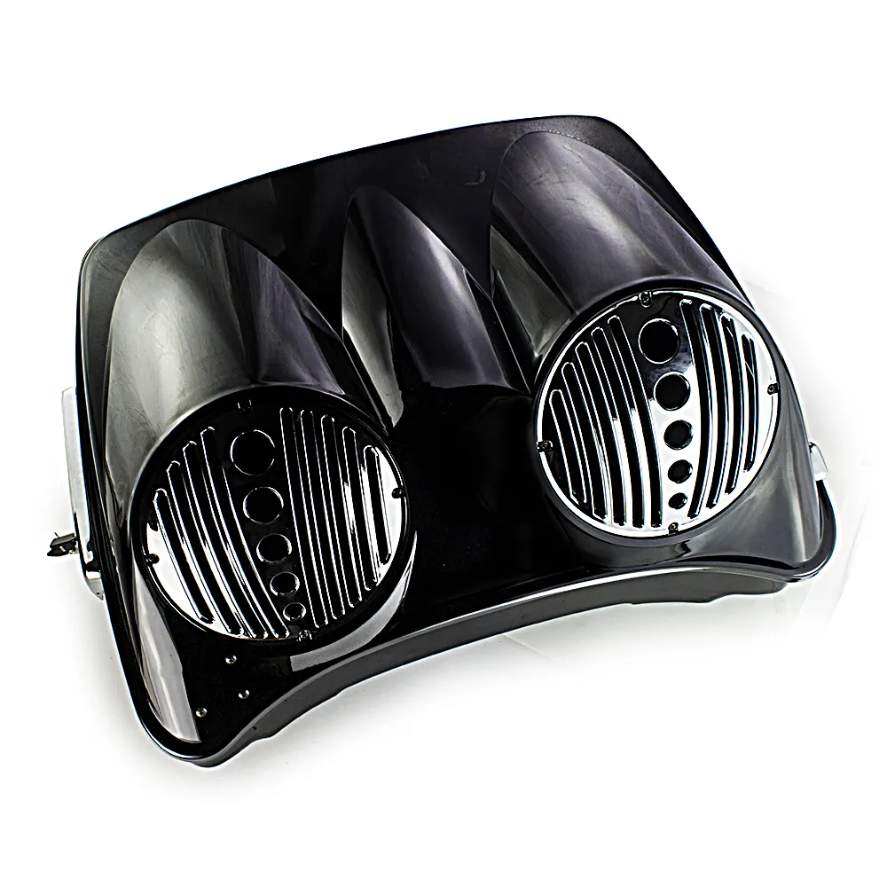 Motorcycle ABS Plastic Trunk with razor tour pak double 8 inch speaker lids For Harley Touring 14-19