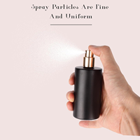 Flacon pulvérisateur en verre pour parfum, flacons atomiseurs de parfum de voyage rechargeables, flacon atomiseur de Cologne portable noir vide