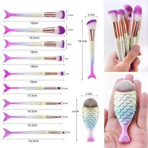 Piccolo Personalizzato Juego De Brochas De Maquillaje Individuale di Lusso Make Up Della <span class=keywords><strong>Sirena</strong></span> Spazzole di <span class=keywords><strong>Trucco</strong></span> Kit Set In Vendita Per Il <span class=keywords><strong>Trucco</strong></span> - Product Image 5