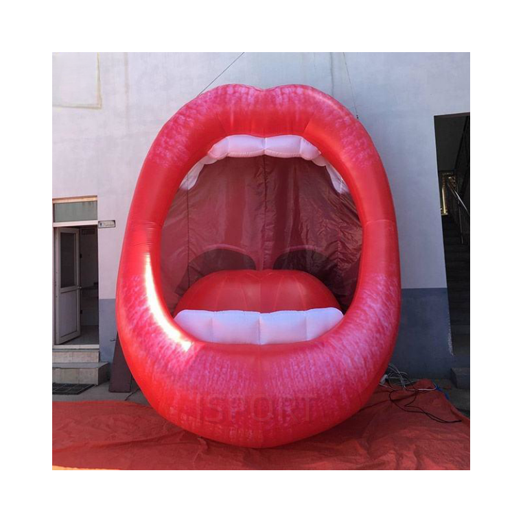 Customized Inflatable Red Sexy Lips Sofa