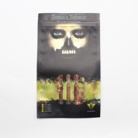 Emballage de cigares personnalisé résistant à l'humidité, fermeture éclair, matériau VMPET PE, sac en plastique plat refermable à trois côtés