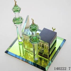 Muslim Home Desktop Decoration Gold-Plated Kaaba <b>Model</b> <b>Kit</b> Islamic Architecture Crystal Collection Figurine Souvenir Anniversary - Product Image 2