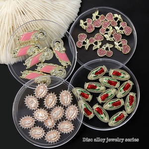 เวอร์จินแมรี่กัวดาลูปสี <span class=keywords><strong>3D</strong></span> เสน่ห์เล็บซานจู๊ด Bling สีชมพูเชอร์รี่เล็บ Rhinestones Bling เพชรโลหะเครื่องประดับเล็บ - Product Image 5