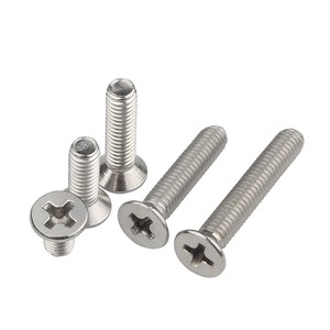 مقاسات M2.5 M3 M4 الترباس من الفولاذ المقاوم للصدأ DIN965 Cross Groove Countersunk - Product Image 5