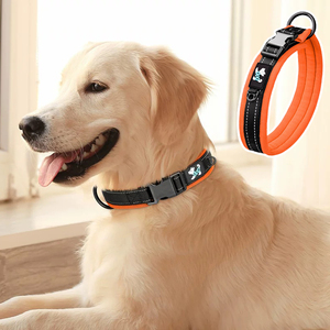 <span class=keywords><strong>Collar</strong></span> de Perro Personalizado, Simple, Estilo Occidental, de Nailon y Neopreno, con Cierre de Hebilla, Reflectante, para Perros Grandes, con Iluminación Suave para Entrenamiento - Product Image 2