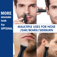 Tondeuse à cheveux électrique de haute qualité pour hommes, tondeuse portable pour le nez et les oreilles, alimentée par batterie, rasoir facial personnalisé, soins personnels