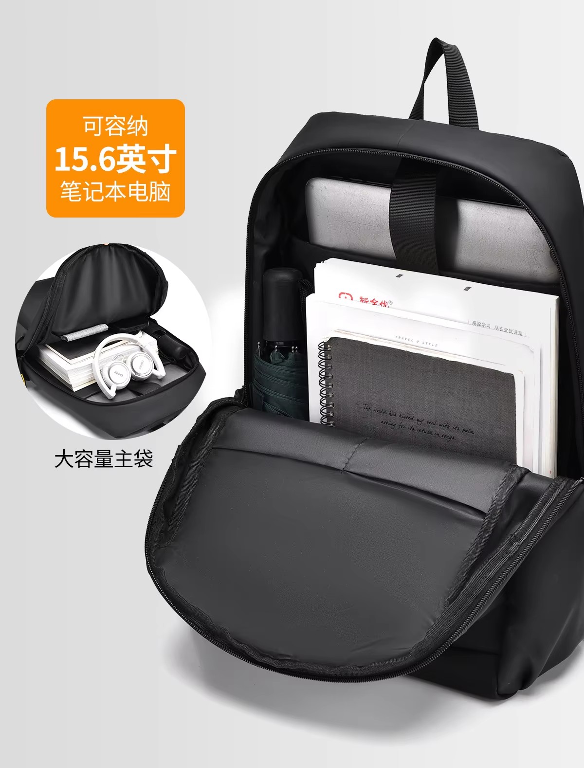 QICHENG Men's & Women's Laptop Backpack - 15.6" Preppy Style QICHENG Men's & Women's Laptop Backpack - 15.6" Preppy Style