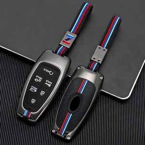 Funda de protección para llave inteligente de coche, carcasa de aleación de Zinc para <span class=keywords><strong>Hyundai</strong></span> <span class=keywords><strong>Ioniq</strong></span> 5 Solaris Sonata Hybrid Nexo Nx4, novedad - Product Image 3