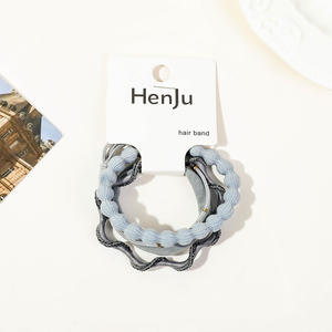 Ensemble de 4 élastiques à cheveux coréens durables pour femmes – Attaches élastiques pour queue de cheval – Accessoires capillaires - Product Image 6