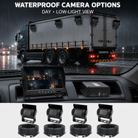 Caméra embarquée 3D 360 degrés HD IPS et enregistreur vidéo pour camion et bus avec vue panoramique, vision nocturne, WiFi, moniteur MDVR, étanche
