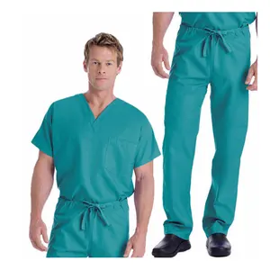 Conjuntos de Enfermería de diseño básico, uniformes de Hospital para hombres