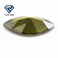 5A grade 1.5*3-8*16mm péridot/D-péridot marquise cut cubique zircone lâche pierres précieuses synthétiques taillées à la machine marquise forme CZ pierre