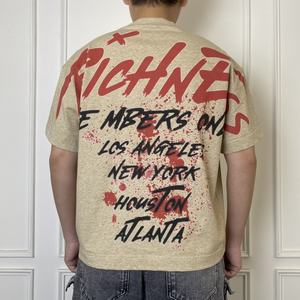 Camiseta de Verano de Algodón Puro de Alta Calidad con Estampado Digital, Cómoda, Holgada, Suave, Fabricante de <span class=keywords><strong>Ropa</strong></span> para <span class=keywords><strong>Hombre</strong></span> - Product Image 5