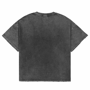 Camisetas de algodón para hombre con lavado ácido, efecto desgastado, transpirables, personalizadas con estampado vintage de ojo grande, costuras rectas, manga corta y cuello redondo. - Product Image 2