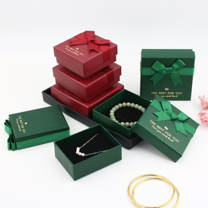 <span class=keywords><strong>2025</strong></span> đồ trang sức sang trọng bao bì hộp với lá vàng dập và băng và túi giấy Hộp quà tặng Vòng cổ bông tai - Product Image 4