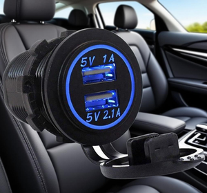 Chargeur portable ABS à double USB à charge rapide QC3.0 Type-C pour voiture, bateau gonflable, moto, téléphone portable modifié, vente chaude - Product Image 1