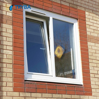 Rideau persienne de vente chaude de fenêtre de tour d'inclinaison d'UPVC à double vitrage de style européen pour l'application extérieure de maison