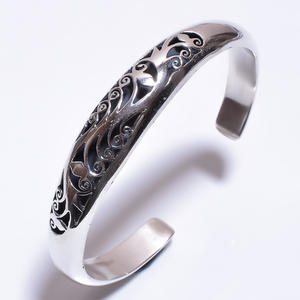 Brazalete de elefante para mujer, joyería de plata de ley 925, brazalete liso de Plata de Ley 925 de alta calidad, proveedor de brazalete personalizado - Product Image 6