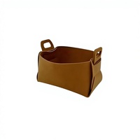 Panier de rangement pliable en feutre non tissé, durable et écologique, moderne, rectangulaire, pour voiture, avec poignée, pour collations et jouets, emballé de qualité