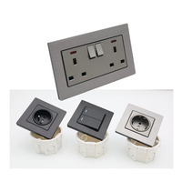 Prise double 13A en aluminium avec certification CE, style britannique, cellati Online Outlet