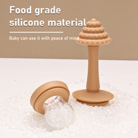 Juguete Masticable de Silicona para Bebés Recién Nacidos, Alimentador de Frutas con Función de Compresión y Mordedor para Dispensar Alimentos Frescos