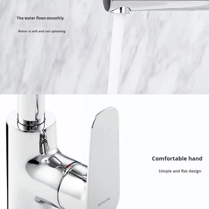 Modern Single-Handle Single-Hole Pull-Out Chrome-Plated Bathroom for Hot Cold Water Model 20710 - Product Image 4