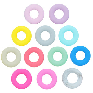 <b>Silicone</b> Baby Teether Rings Food Grade Soft Toy For 0 To 24 Months Infants Ring Shape Unisex - Product Image 2
