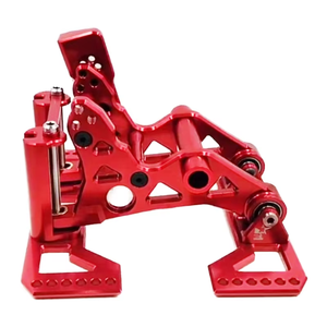 Soporte Ajustable para Motocicleta de Alta Precisión, Mecanizado CNC de 5 Ejes, Piezas de Aluminio Anodizado Rojo, Acero Inoxidable y Latón - Product Image 5