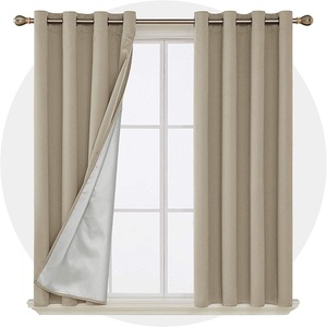 De la iglesia longitud fuego tejido cortinas opacas para listo - Product Image 2