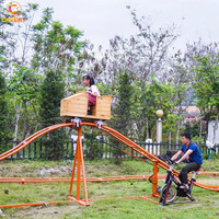 Manèges de parc d'attractions, jeu amusant parent-enfant, mini-montagnes russes à pédales sans moteur, sans électricité
