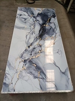 Panneau mural en PVC à motif marbre de luxe, revêtement UV, imperméable, vente en gros pour la rénovation commerciale