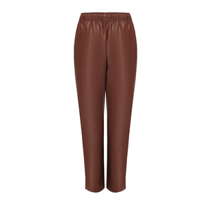 Abbigliamento in <span class=keywords><strong>pelle</strong></span> personalizzata all'ingrosso a vita alta elasticizzato marrone <span class=keywords><strong>finta</strong></span> <span class=keywords><strong>pelle</strong></span> Pu tirare su <span class=keywords><strong>pantaloni</strong></span> Sexy da donna - Product Image 2