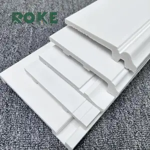 Factory price waterproof plastic foam custom floor skirting roof base solid wood board stair wall trim line