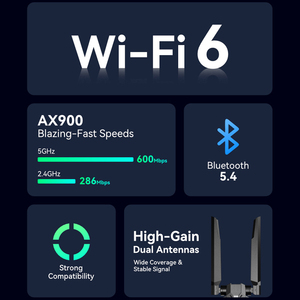 BL-WDN900AXBT LB-LINK AX900 WiFi6 Bluetooth5 Dual Band <b>USB</b> WiFi <b>Adapter</b> <b>Plug</b>&Play For Laptop Desktop Windows Linux - Product Image 2