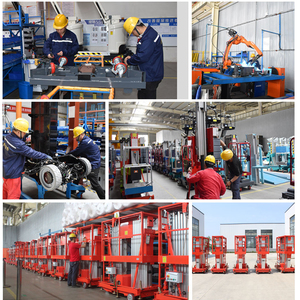 Professional Manual Hydraulic Double <b>Masts</b> 8m 10m 12m 14m Movable <b>Vertical</b> <b>Lift</b> Platform Man <b>Lift</b> Aerial <b>Lift</b> for Construction - Product Image 6