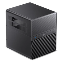 Boîtier NAS JONSBO Stock Mid Tower Mini-ITX avec ventilateurs, alimentation SFX, carte mère ITX, coque en acier pour disques durs, 8+1 baies, double ventilateur 100 mm, boîtier PC 10 USB