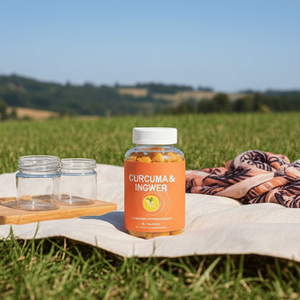 Dubbele Bloei Kurkuma Curcumine Gummies met Zwarte Peper Gember Kurkuma Supplement voor Immuunondersteuning Gezonde Huid Gezonde Gewrichten - Product Image 1