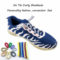 Lacets de chaussures élastiques torsadés multicolores personnalisés, lacets de chaussures en corde