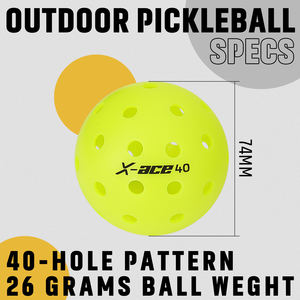 AMA спортивный X-ACE вращающийся шарик с 40 отверстиями на заказ, открытый/закрытый шарик с хорошим отскоком, одобренный USAPA - Product Image 4