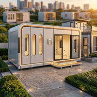 Maisonnette portable écologique conforme aux normes ISO CE, maisonnette en bois de style Apple, petite maison préfabriquée pour la vie en plein air, maison d'hôtes