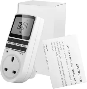 Diskon Timer lampu Digital Plug Outlet Timer soket tampilan LCD hemat energi Timer soket untuk dijual