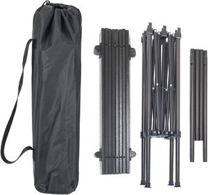 Factory Wholesale Modern Customized <b>Outdoor</b> Black Metal Portable <b>Folding</b> Camping <b>Table</b> Aluminum with Bag <b>Outdoor</b> Furniture - Product Image 2