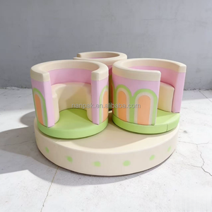 Manège motorisé sensoriel pour enfants, équipement de jeu intérieur/<span class=keywords><strong>extérieur</strong></span> aux couleurs printanières, idéal pour les cafés ludiques, centres commerciaux, fêtes et locations - Product Image 5