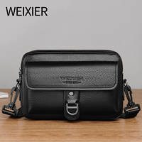 Tas Selempang Kulit PU Vintage Trendy Grosir, Tas Messenger Fashion Mewah, Tas Bahu Kasual Anti Air